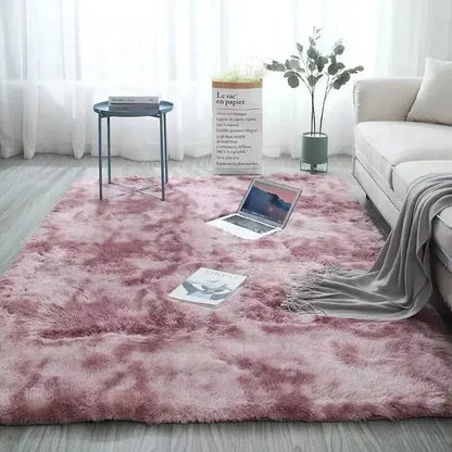 Gradient Silk Wool Bedside Rug Children'S Room Living Room Bedroom Non-Slip Machine Washable Not Easy to Lose Hair Carpet
