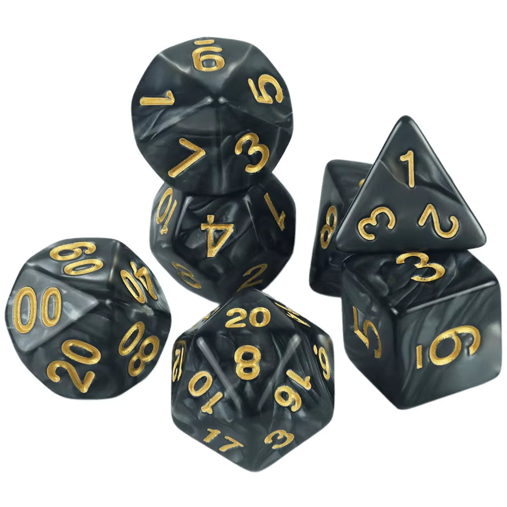Custom Dice DND Marble Dice Various Colours Available and Beautiful Marble Effect Pearl Veins Effect for Party Roll Playing Game