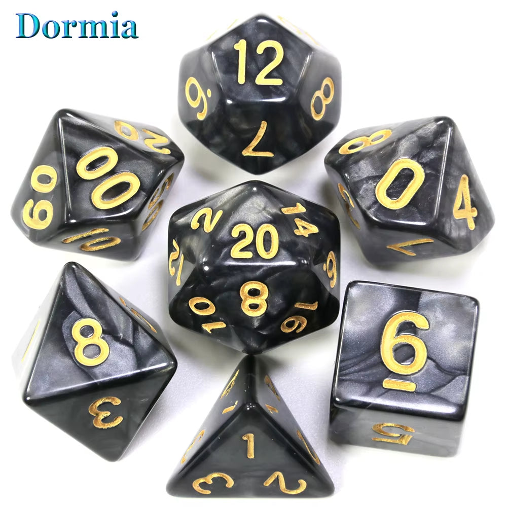 Custom Dice DND Marble Dice Various Colours Available and Beautiful Marble Effect Pearl Veins Effect for Party Roll Playing Game