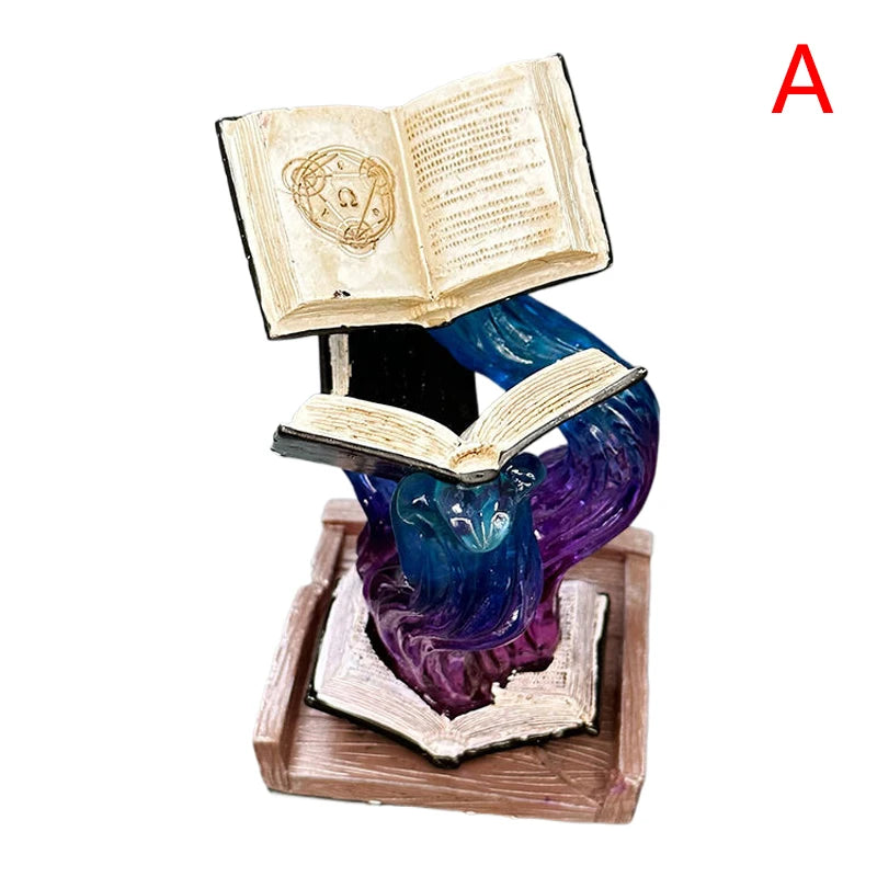 Tomes of Magics Dice Tower Magics Dice Tray Big Book Ornaments Large Garden Gnome Sculpture Statue Decoration for Game D&D RPG