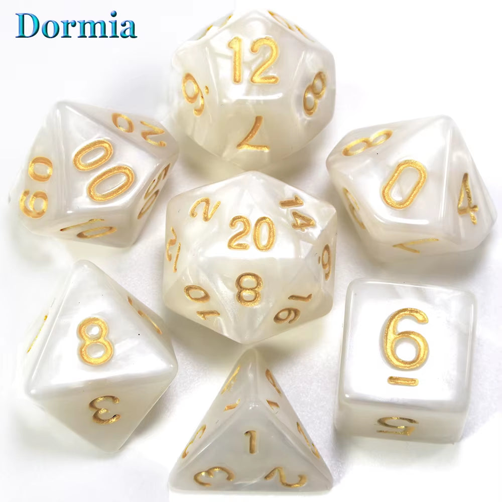 Custom Dice DND Marble Dice Various Colours Available and Beautiful Marble Effect Pearl Veins Effect for Party Roll Playing Game