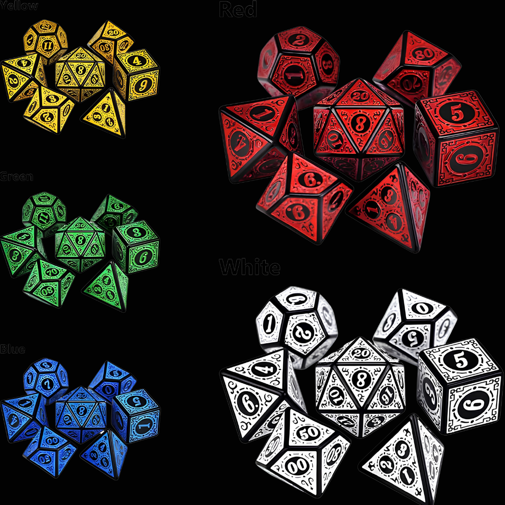 Set de Dados Guardián del Bosque – 7 Piezas
