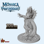 👑🌊 Monarca de las Profundidades – Miniatura de Resina de 100 mm | Dice Army 🐙⚔️