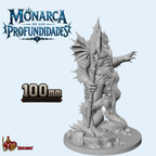 👑🌊 Monarca de las Profundidades – Miniatura de Resina de 100 mm | Dice Army 🐙⚔️