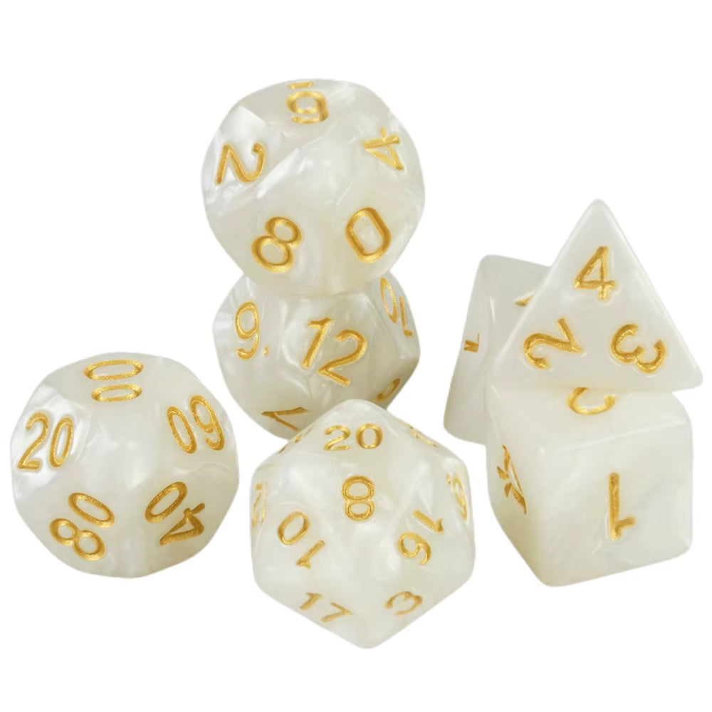 Custom Dice DND Marble Dice Various Colours Available and Beautiful Marble Effect Pearl Veins Effect for Party Roll Playing Game