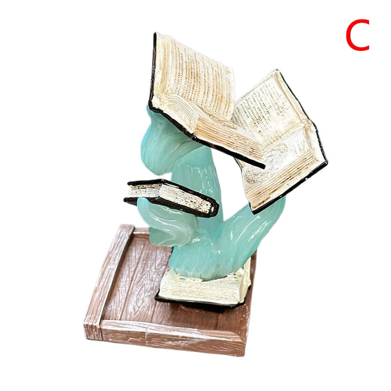Tomes of Magics Dice Tower Magics Dice Tray Big Book Ornaments Large Garden Gnome Sculpture Statue Decoration for Game D&D RPG