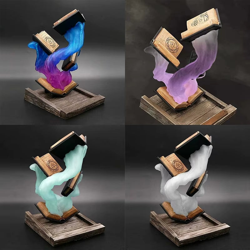 Tomes of Magics Dice Tower Magics Dice Tray Big Book Ornaments Large Garden Gnome Sculpture Statue Decoration for Game D&D RPG